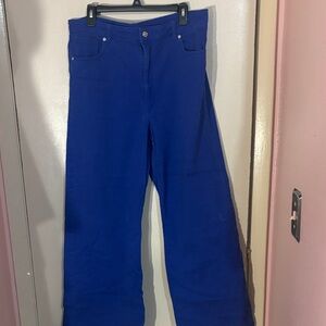 H&M Women's Royal Blue Flare Jeans